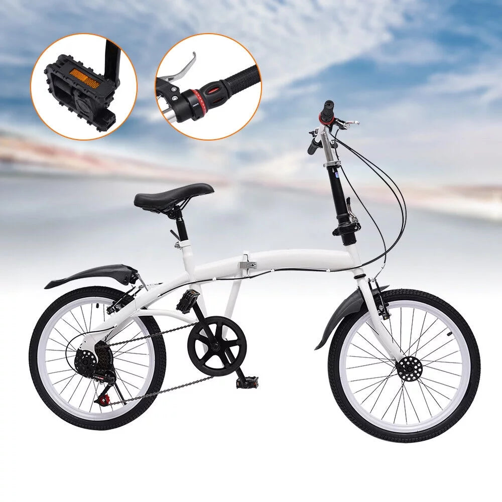 20-inch Folding Bike 7 Speed White X741