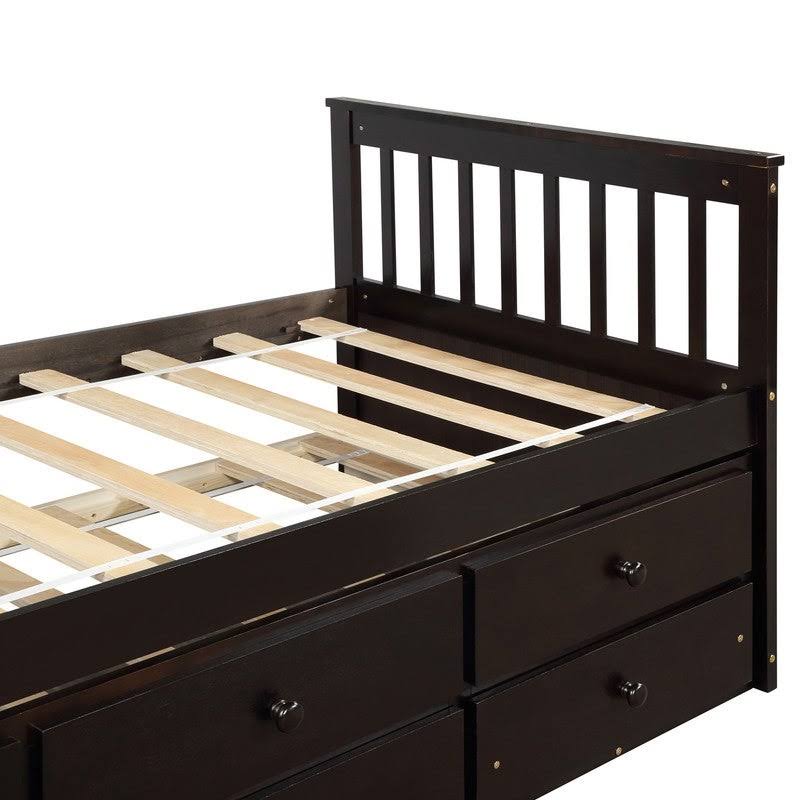 Twin Bed with Trundle and Storage Drawers A165592