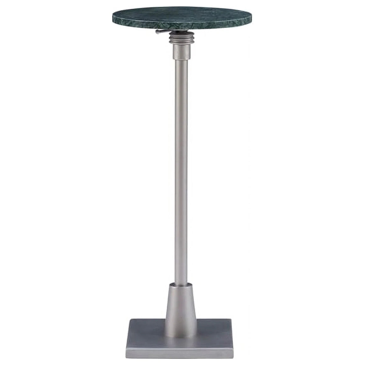 Adjustable Metal and Green Marble Accent Table R855