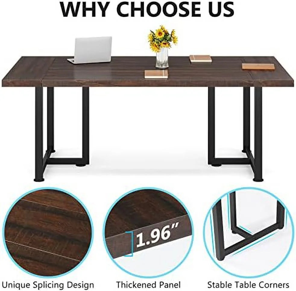 Brown Wooden Executive Desk Y86879