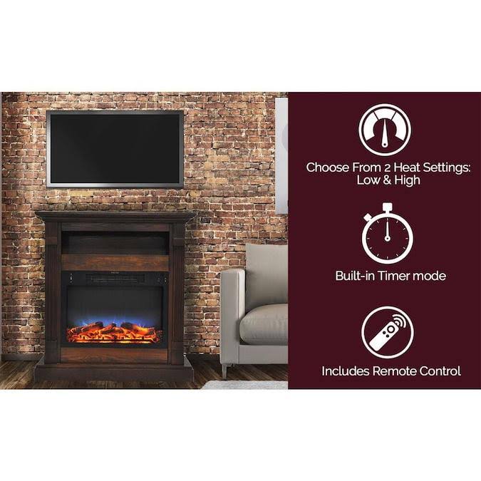 White Mantel Electric Fireplace G42863