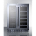 24 in. Wide Built-in Undercounter French Door Wine & Beverage Center, Stainless Steel F97786