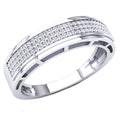10K White Gold Diamond Wedding Band H451