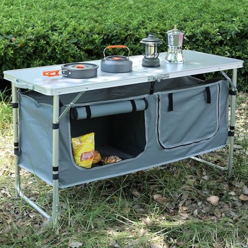 Folding Camping Table with Storage M66275