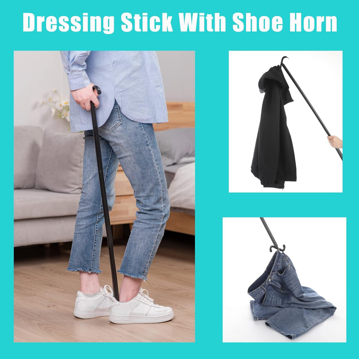 35.5" Long Adjustable Dressing Stick T40428