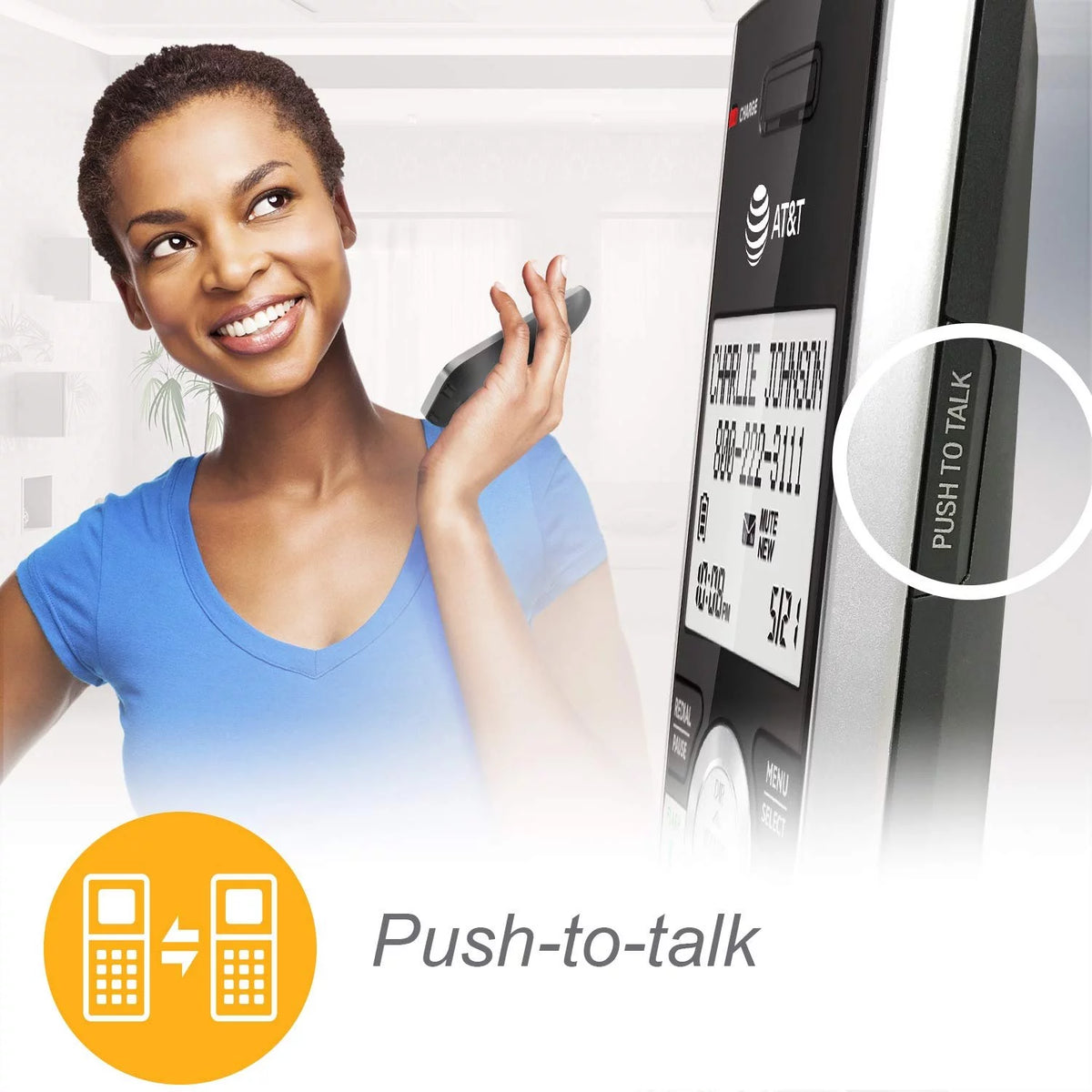 Silver/Black DECT 6.0 Expandable Answering System with 4 Handsets Q72809