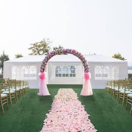 White 10' x 30' Canopy Tent with 7 Side Walls P29819