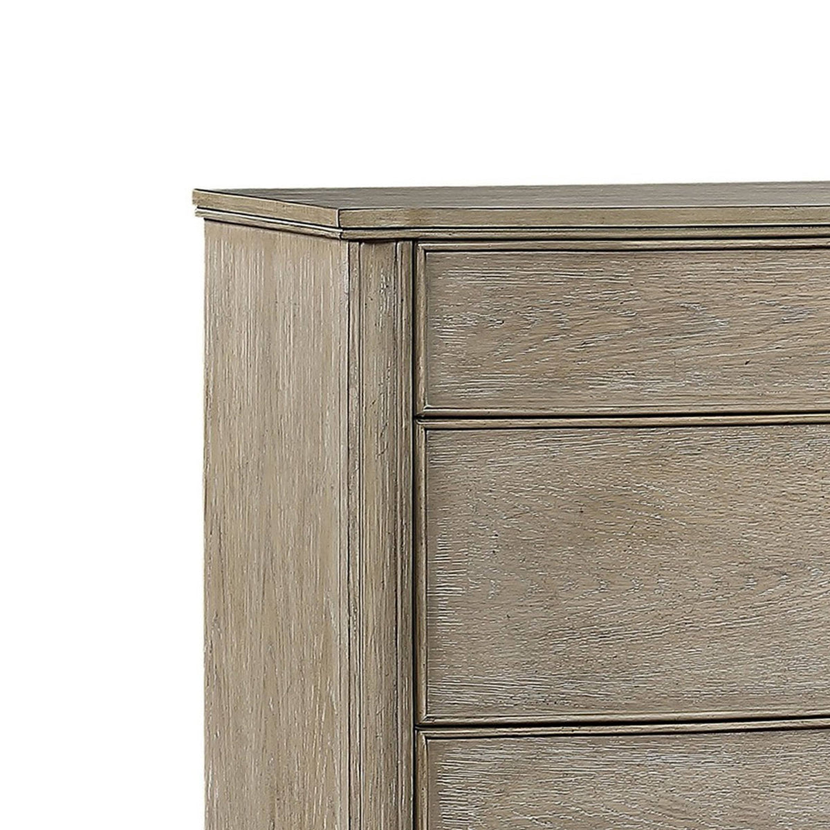 Light Gray Wooden 5 Drawer Chest L750