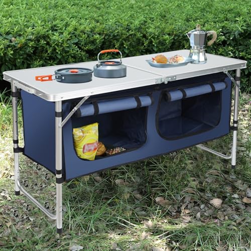 Folding Camping Table with Storage M66275