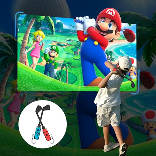 Switch Sports Games Accessories Bundle, 10 in 1 Family Party Pack with Tennis Rackets, Golf Clubs, Leg Straps & Joycon Grips I466144