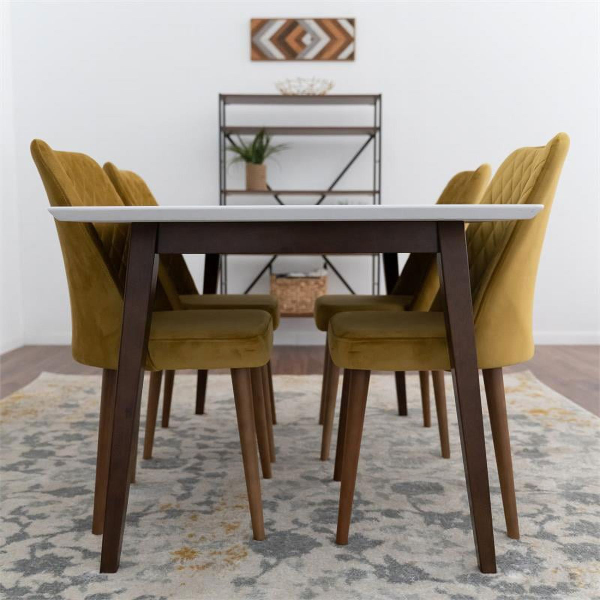 Mid Century Modern Dining Table Set for 4 U57227