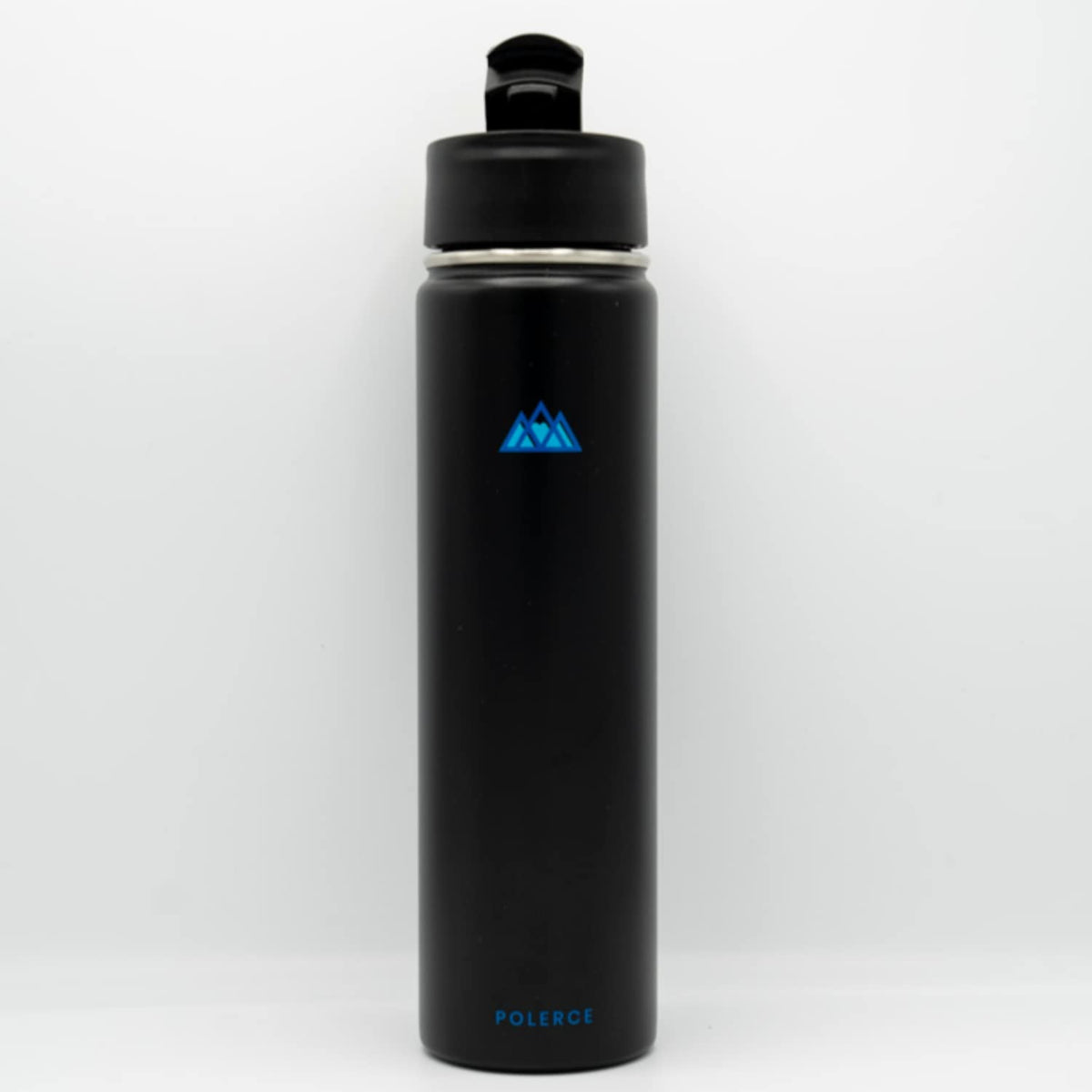 24 Oz Black Stainless Steel Vacuum Insulated Bottle with 3 Lids X820583