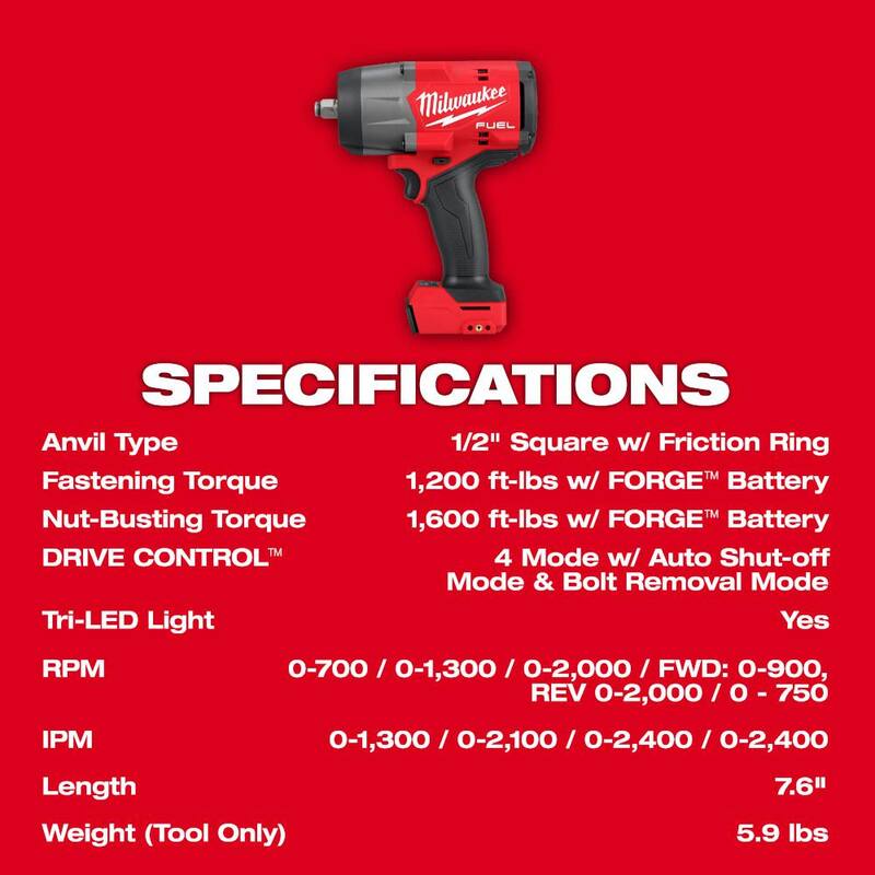 18V Brushless Cordless 1/2 in. Impact Wrench with Friction Ring W2724