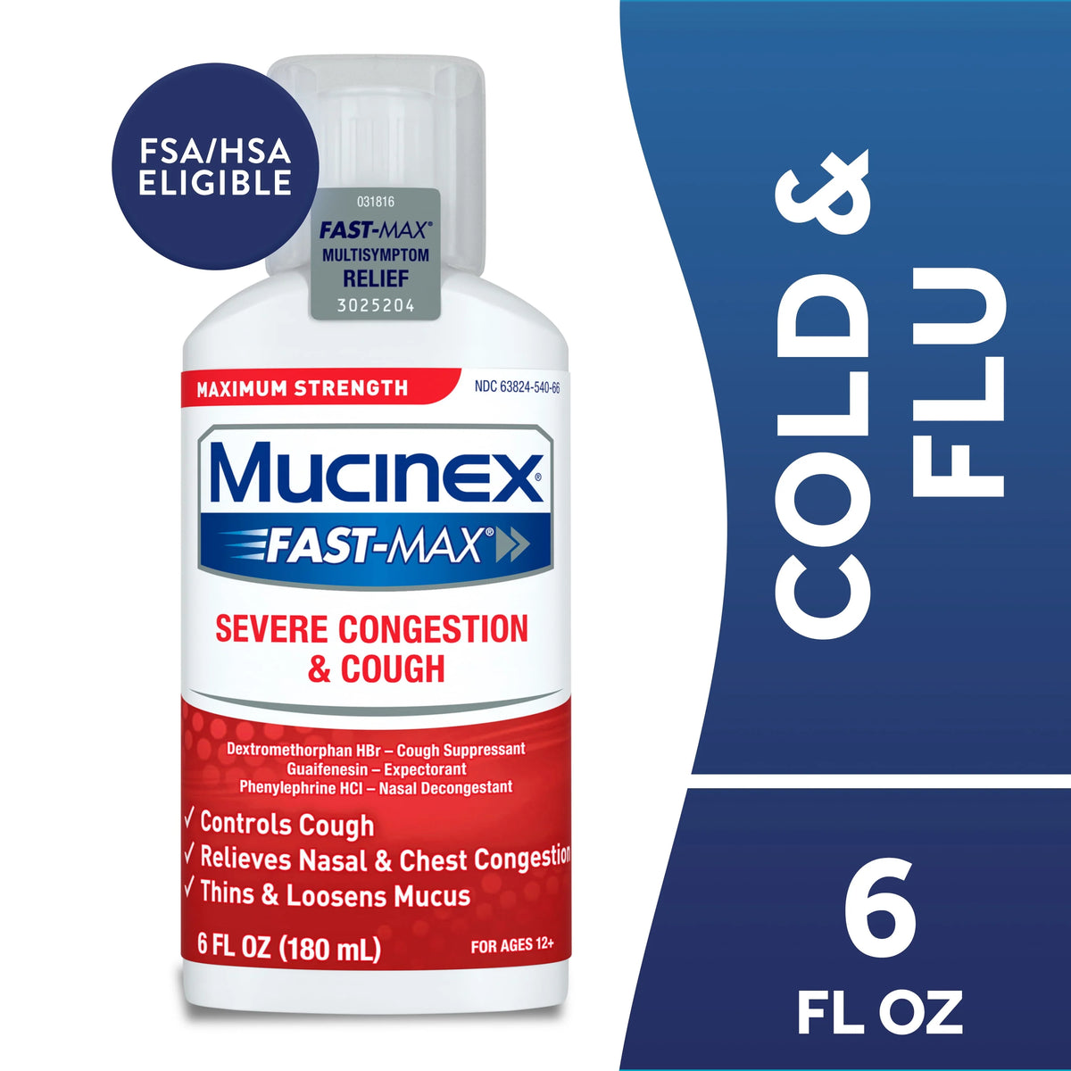 Cold and Flu Liquid Medicine, 6 fl oz X82596