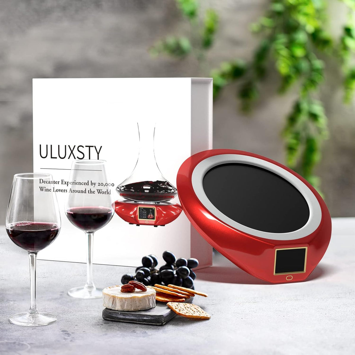 Electric Decanter Wine Aerator Automatic Carafe Shaker Dispenser Whiskey Decanter with USB Rechargeable Battery Base Only Pack of 2 F218