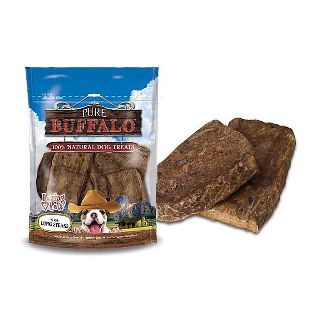 Pure Buffalo Lung Steaks Dog Treat B9642
