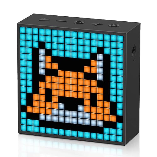 Pixel Art Bluetooth Speaker with 16x16 LED Display Black R9700