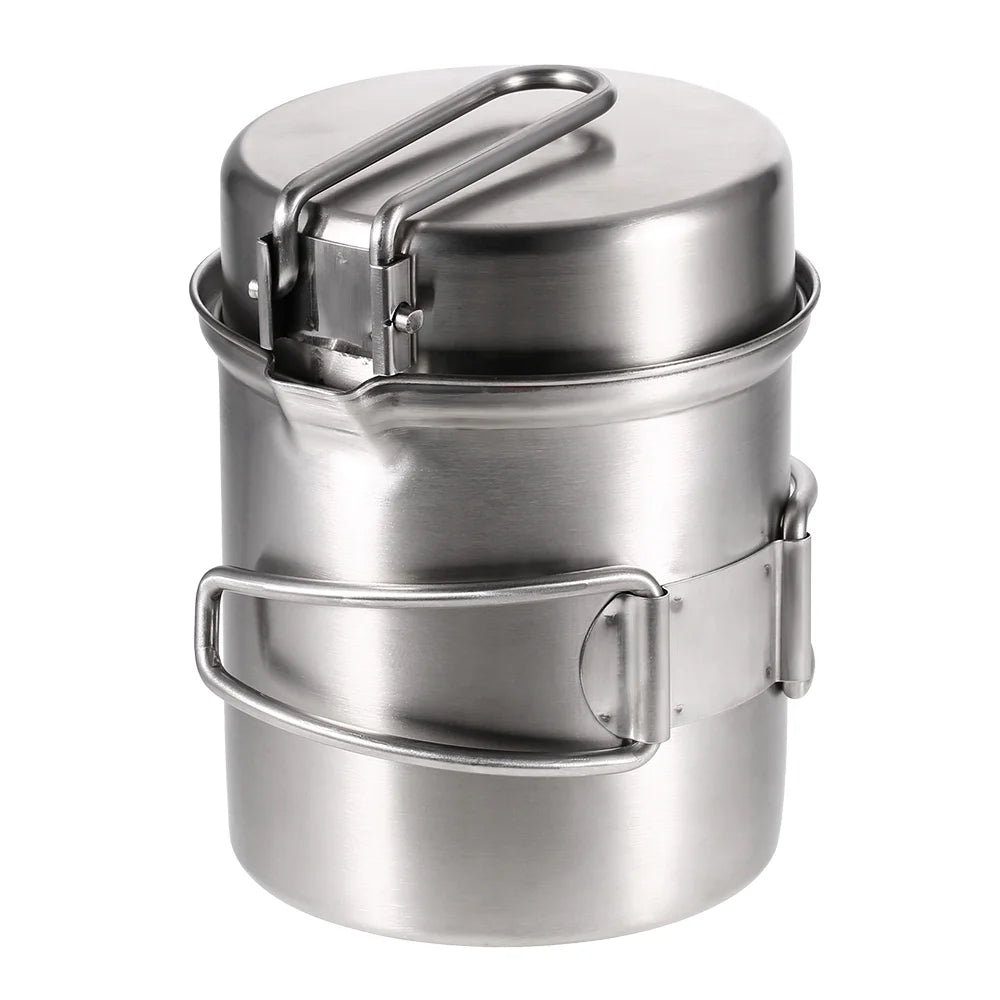 Compact Wood Burning Stove and Cooking Pot Set O907