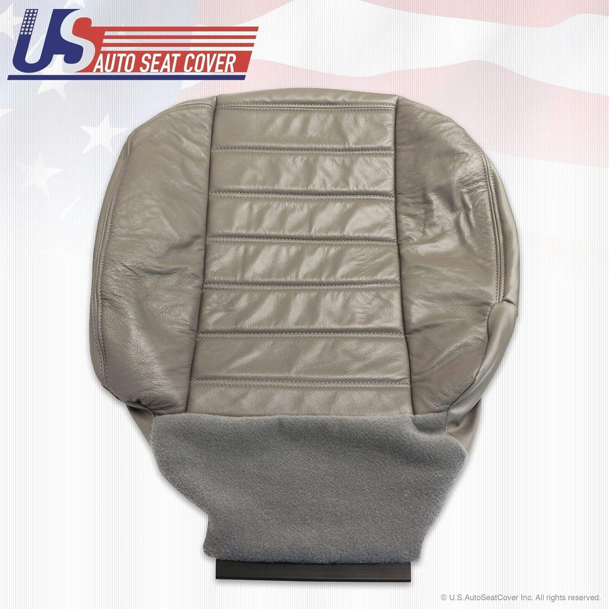 Gray Synthetic Leather Seat Cover Pack of 2 W831