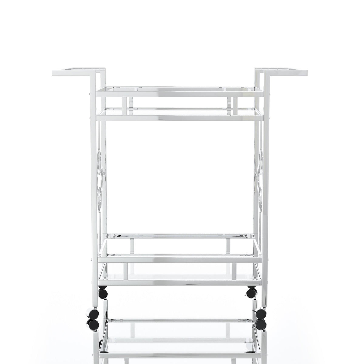 Chrome 2-Shelf Serving Cart E6390