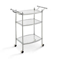 Chrome and Glass Bar Cart W347235