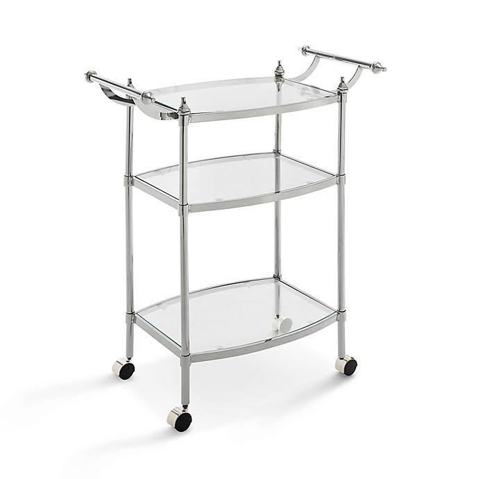 Chrome and Glass Bar Cart W347235