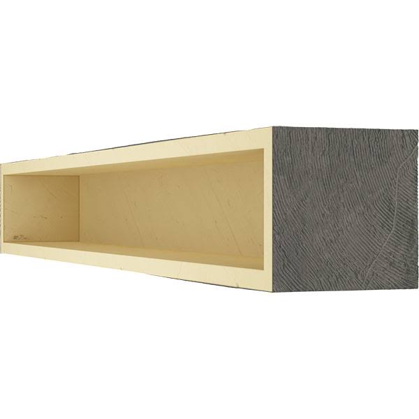 Rough Sawn Faux Wood Fireplace Mantel, Aged Ash X986989