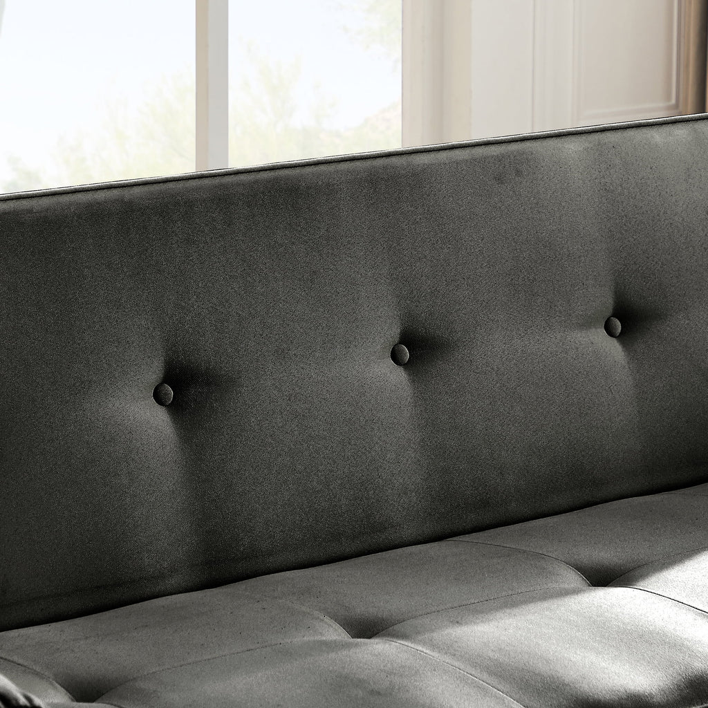 Grey Linen Futon Sofa Bed I1788