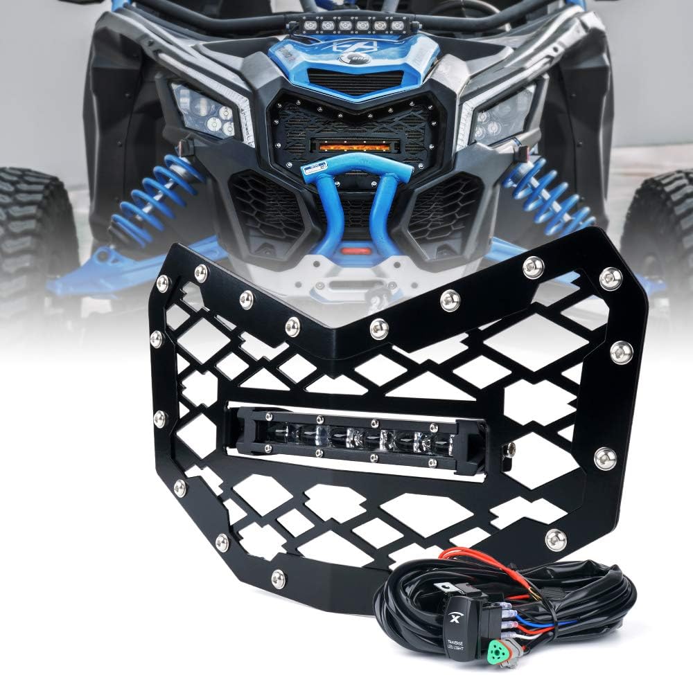 Black Steel Mesh Grille with 8 LED Lightbar Z761993