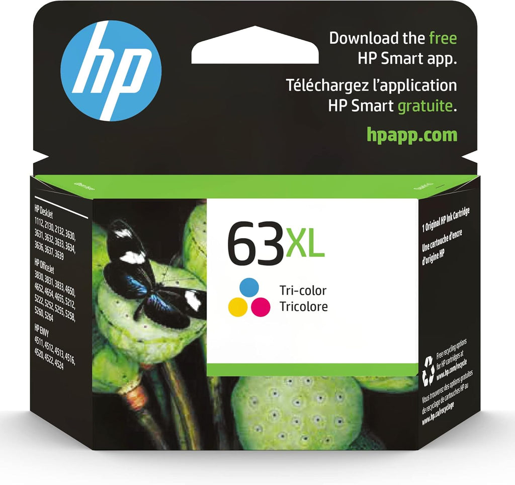 HP 63XL Tri-color High-yield Ink Pack of 2 V525