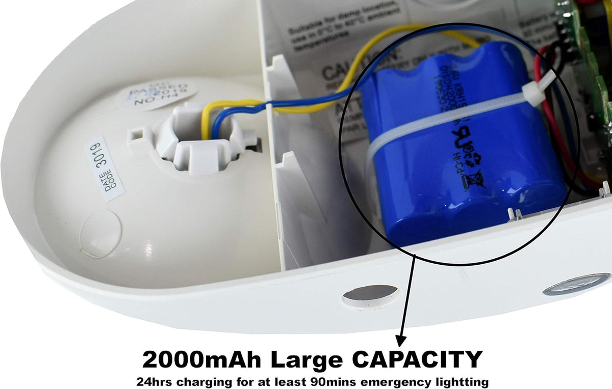 White LED Emergency Light with Battery Backup N391