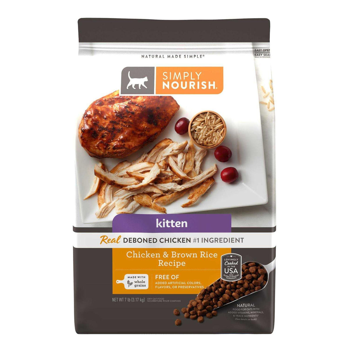 Chicken and Rice Dry Cat Food Y157