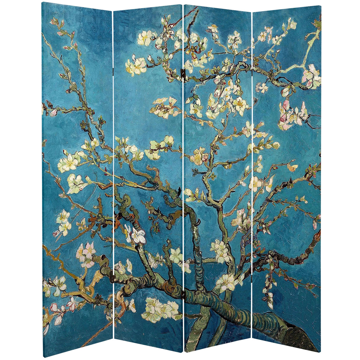 6 ft. Tall 4 Panel Canvas Screen D839