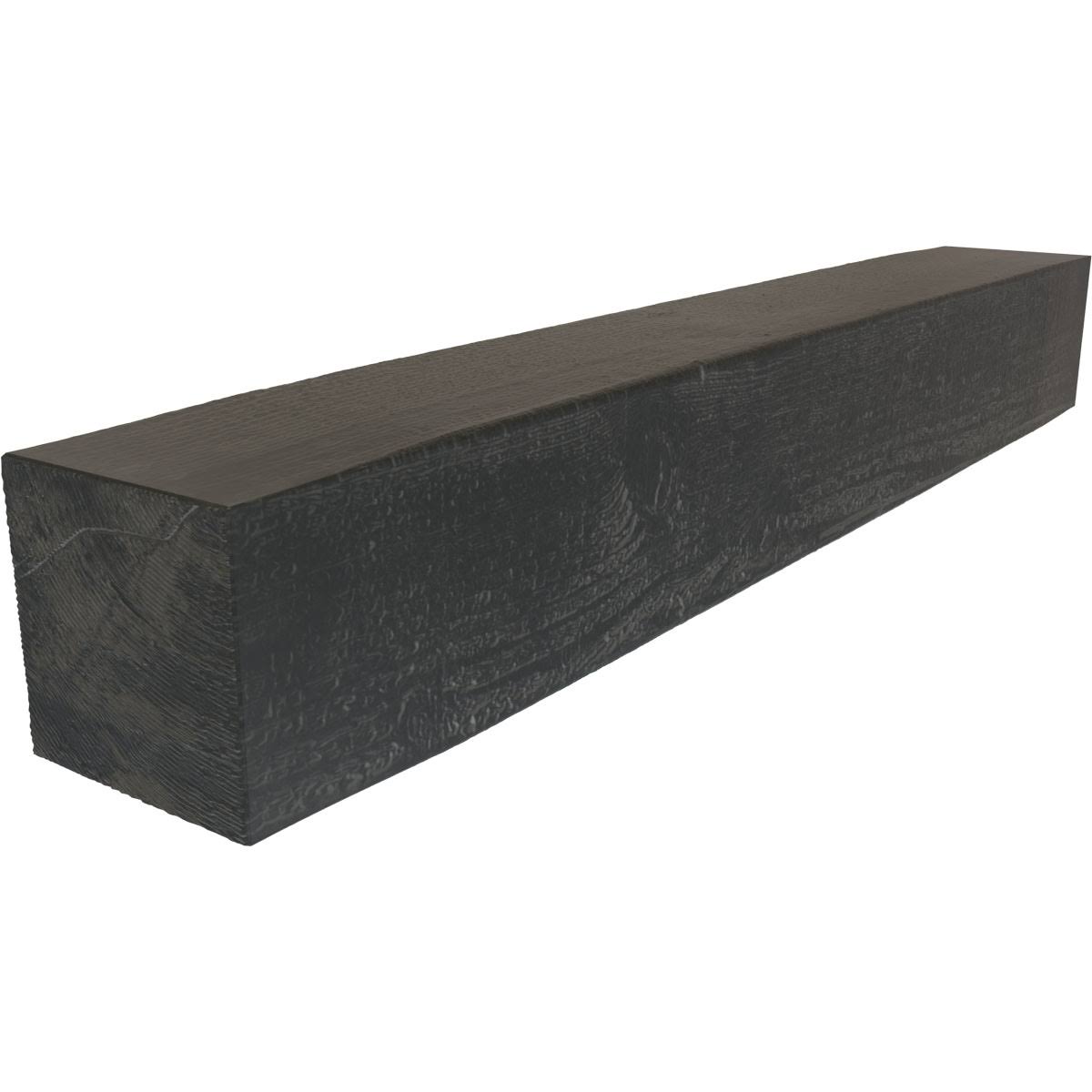 Rough Sawn Faux Wood Fireplace Mantel, Aged Ash X986989
