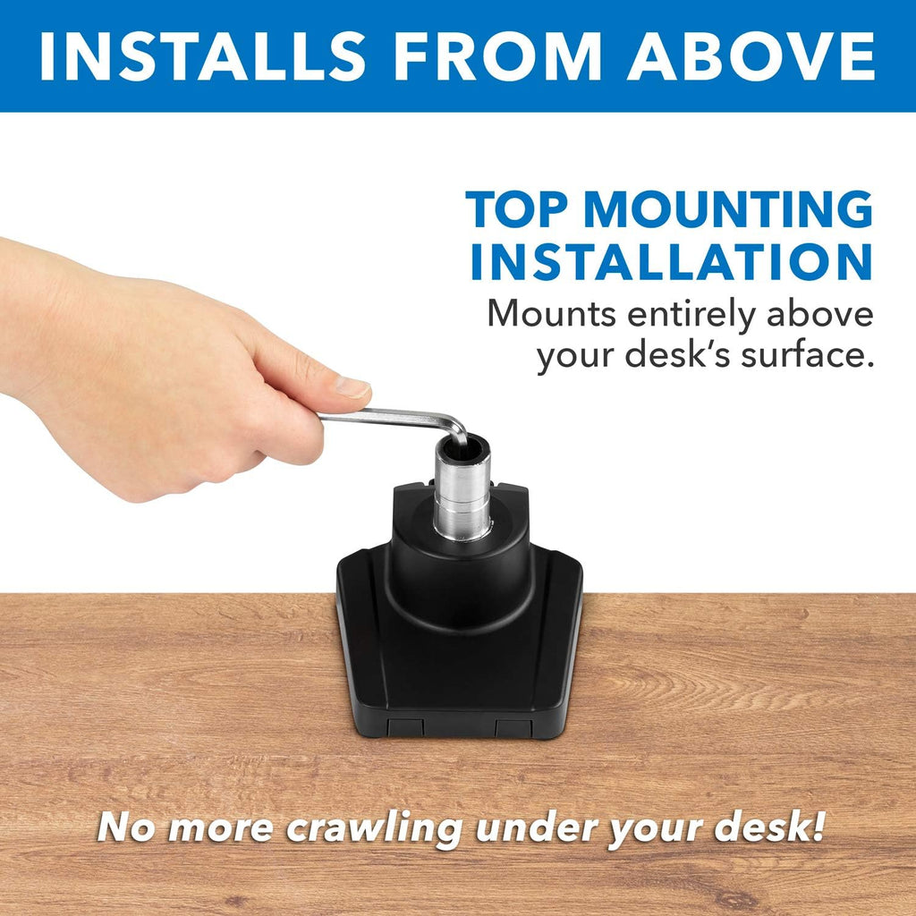 Single Monitor Arm Mount with C-Clamp and Grommet Bases J1790