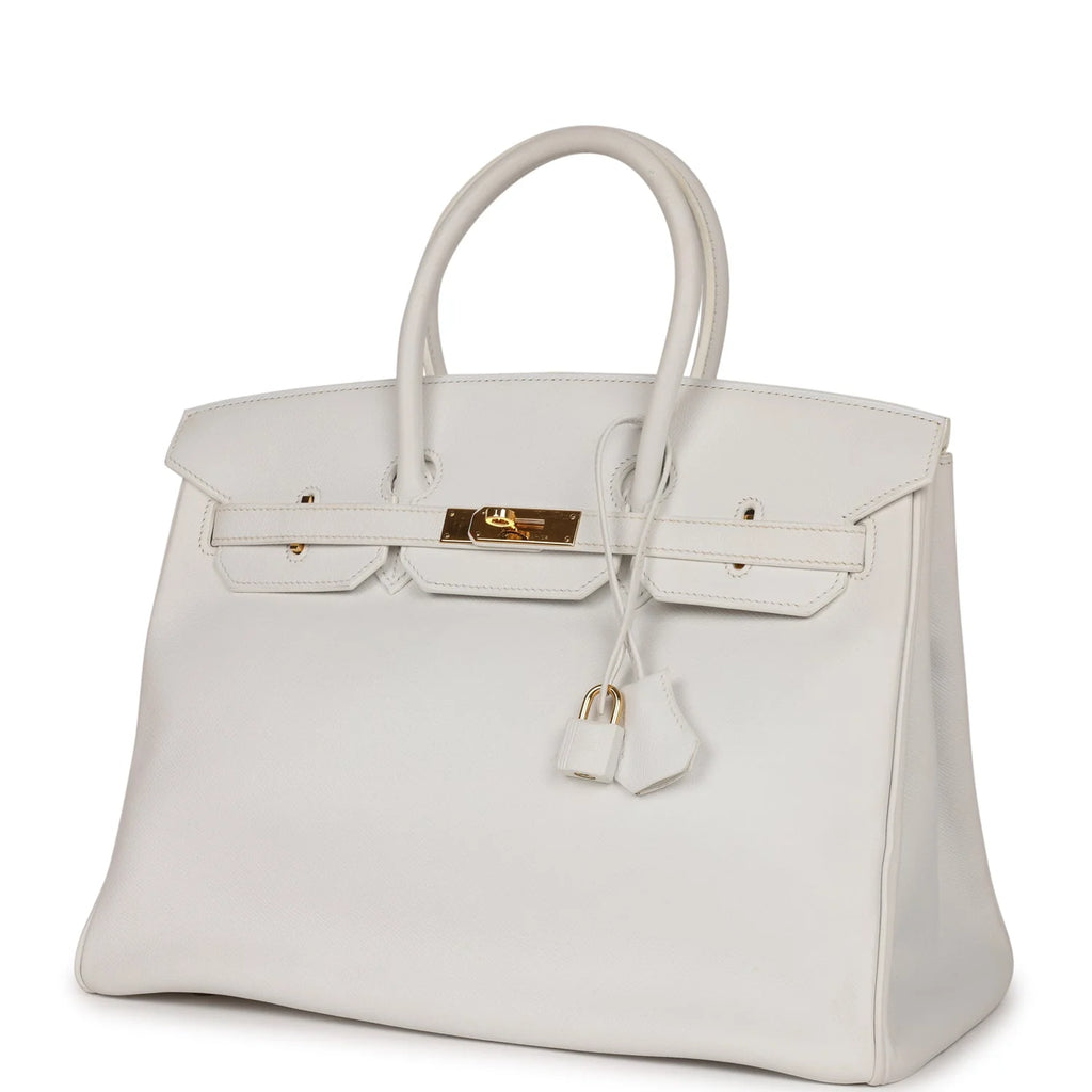 White Epsom Leather Handbag U403
