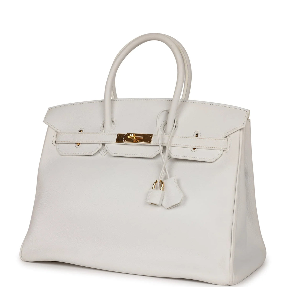White Epsom Leather Handbag U403