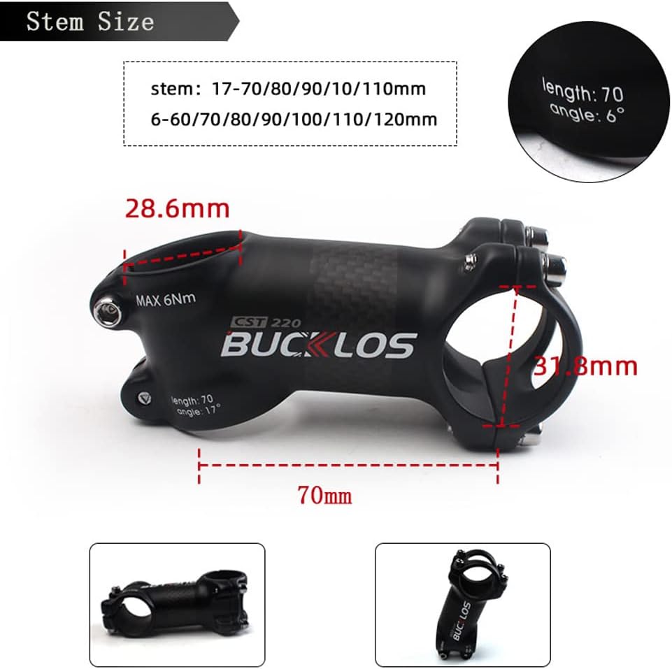 31.8mm Carbon Aluminum Bike Stem J39264