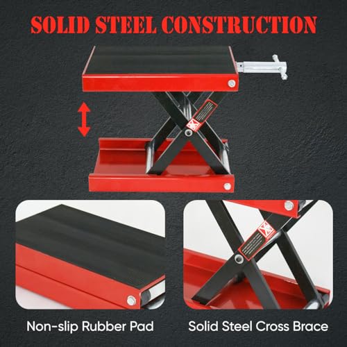 1100 LB Wide Deck Motorcycle Scissor Lift Jack Stand K311