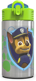 15.5oz Stainless Steel Kids Water Bottle with Flip-up Straw Spout N851