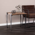 Square Metal and Reclaimed Wood End Table V7071