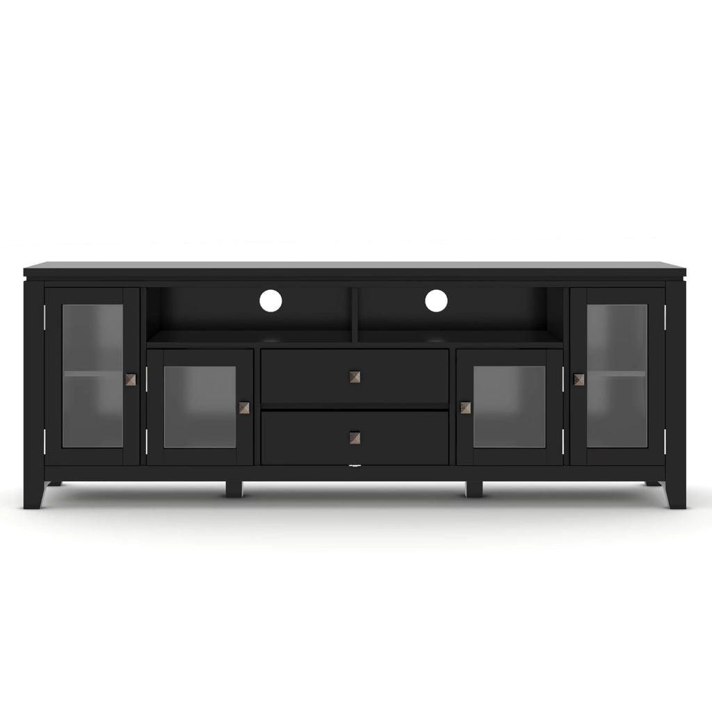 Black Wood TV Media Stand W67108