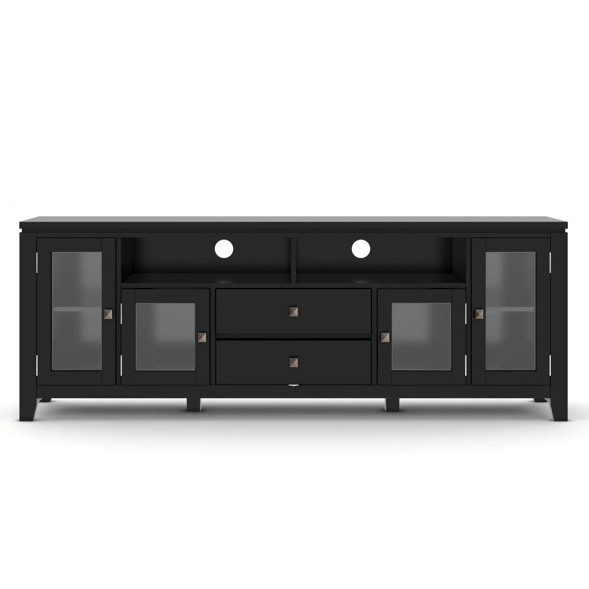 Black Wood TV Media Stand W67108