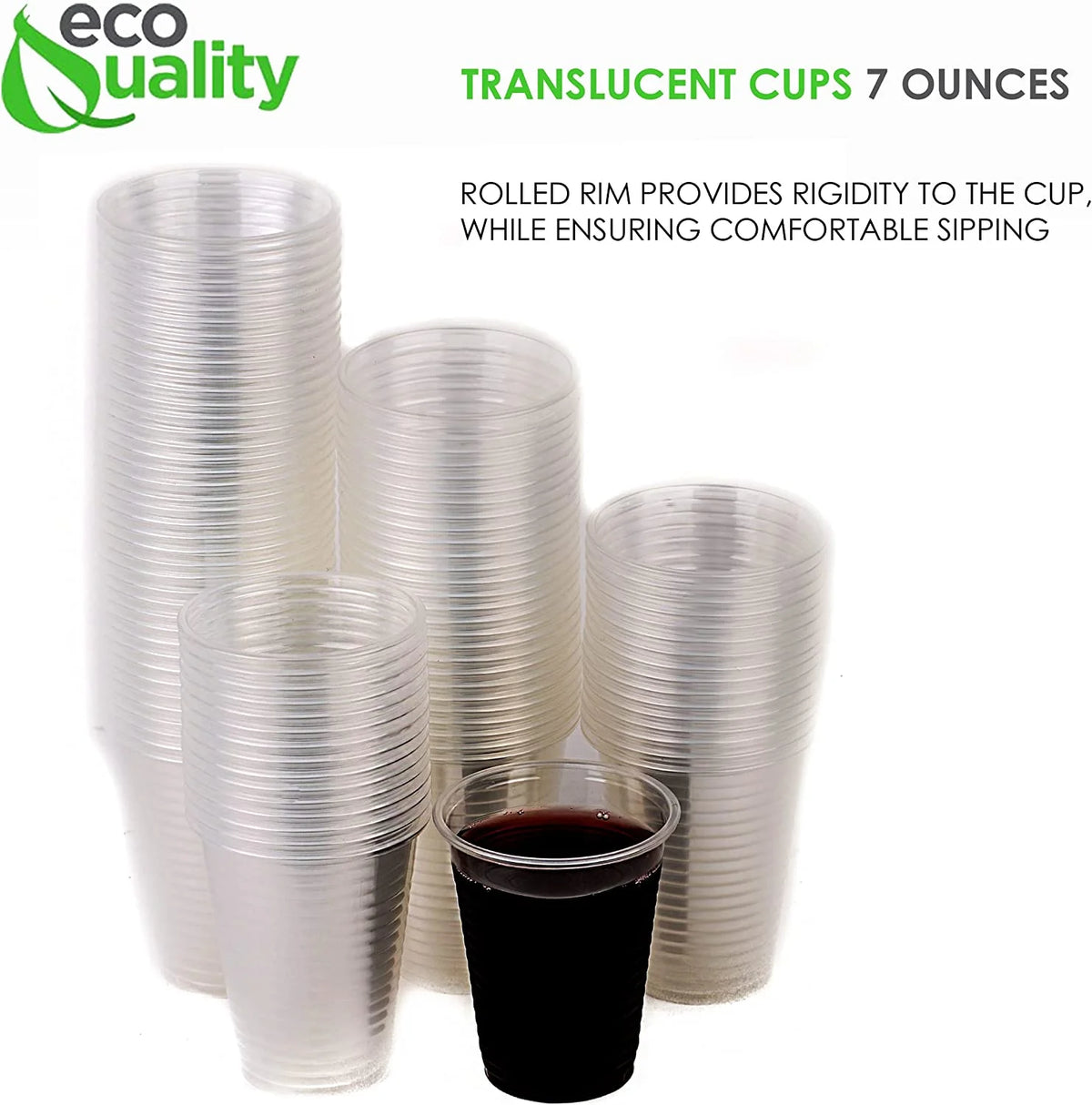 7oz Clear Plastic Cups Disposable BPA-Free H4229