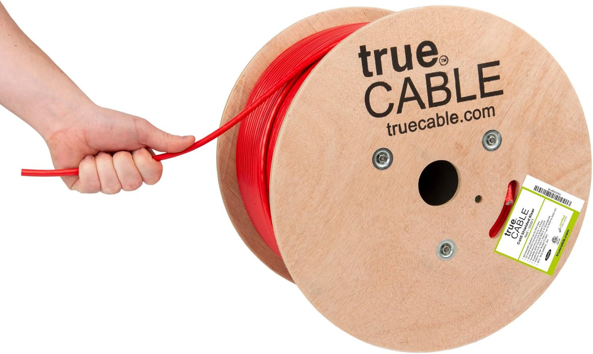 1000ft Red 23AWG Solid Bare Copper Bulk Ethernet Cable J697