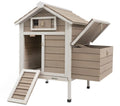 Grey Wooden Chicken Coop with Nesting Box and Ramp E92544