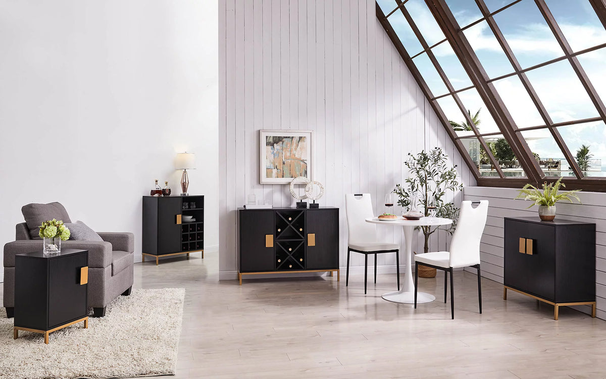 Wood Accent Cabinet Side Table X14970