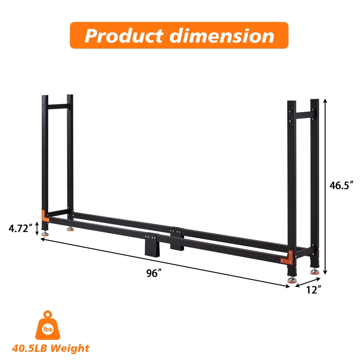 8ft Heavy Duty Firewood Rack U907968