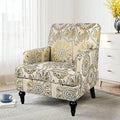 Modern Accent Chair with Wood Legs and Thick Cushion K173