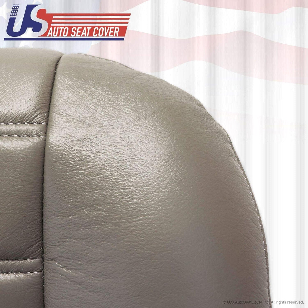 Gray Synthetic Leather Seat Cover Pack of 2 W831